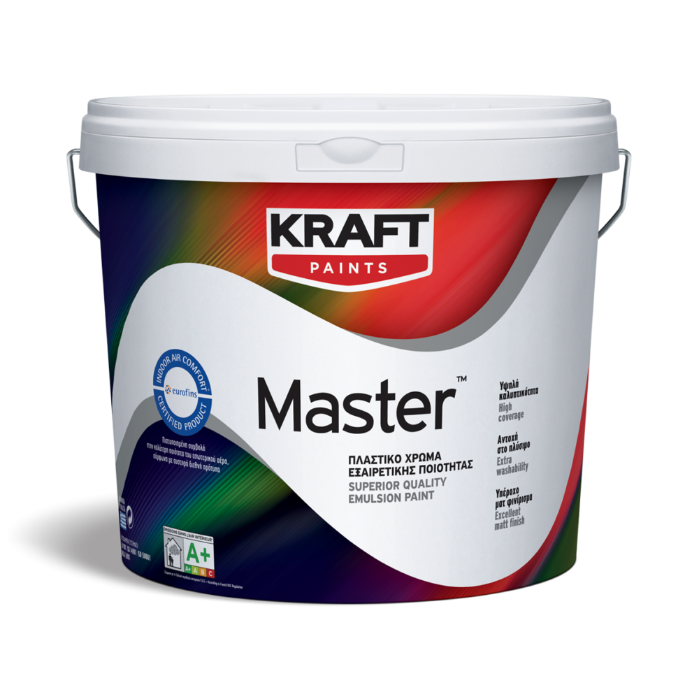 Kraft Master Πλαστικό Χρώμα Εσωτερικής Χρήσης - Λευκό