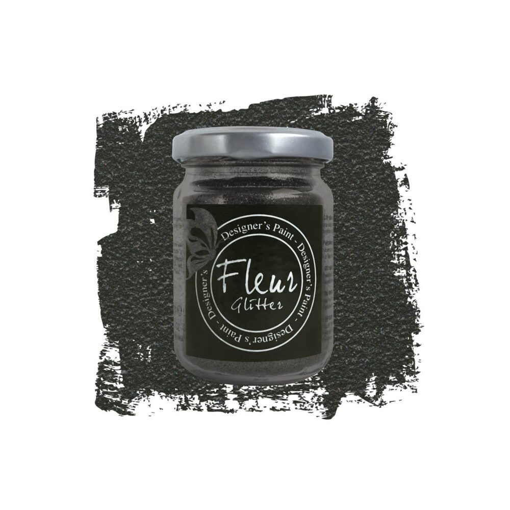 Glitter σε σκόνη Fleur Μαύρο-Black 90gr