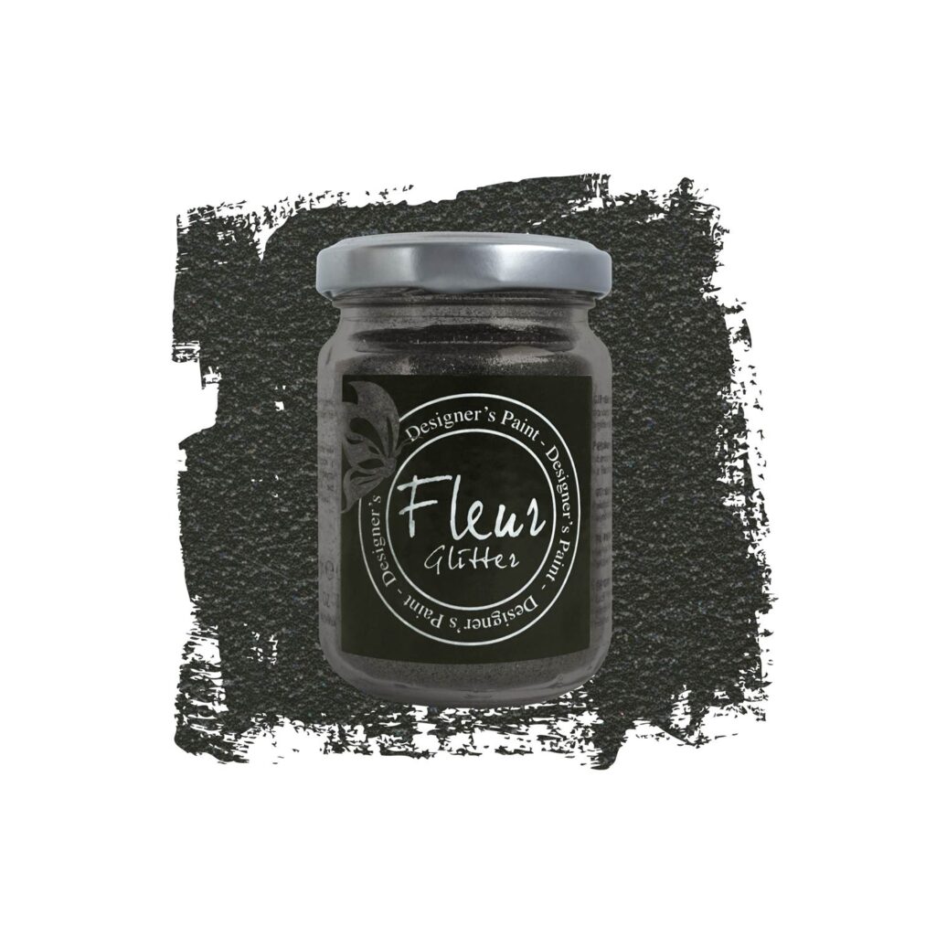 Glitter σε σκόνη Fleur Μαύρο-Black 90gr