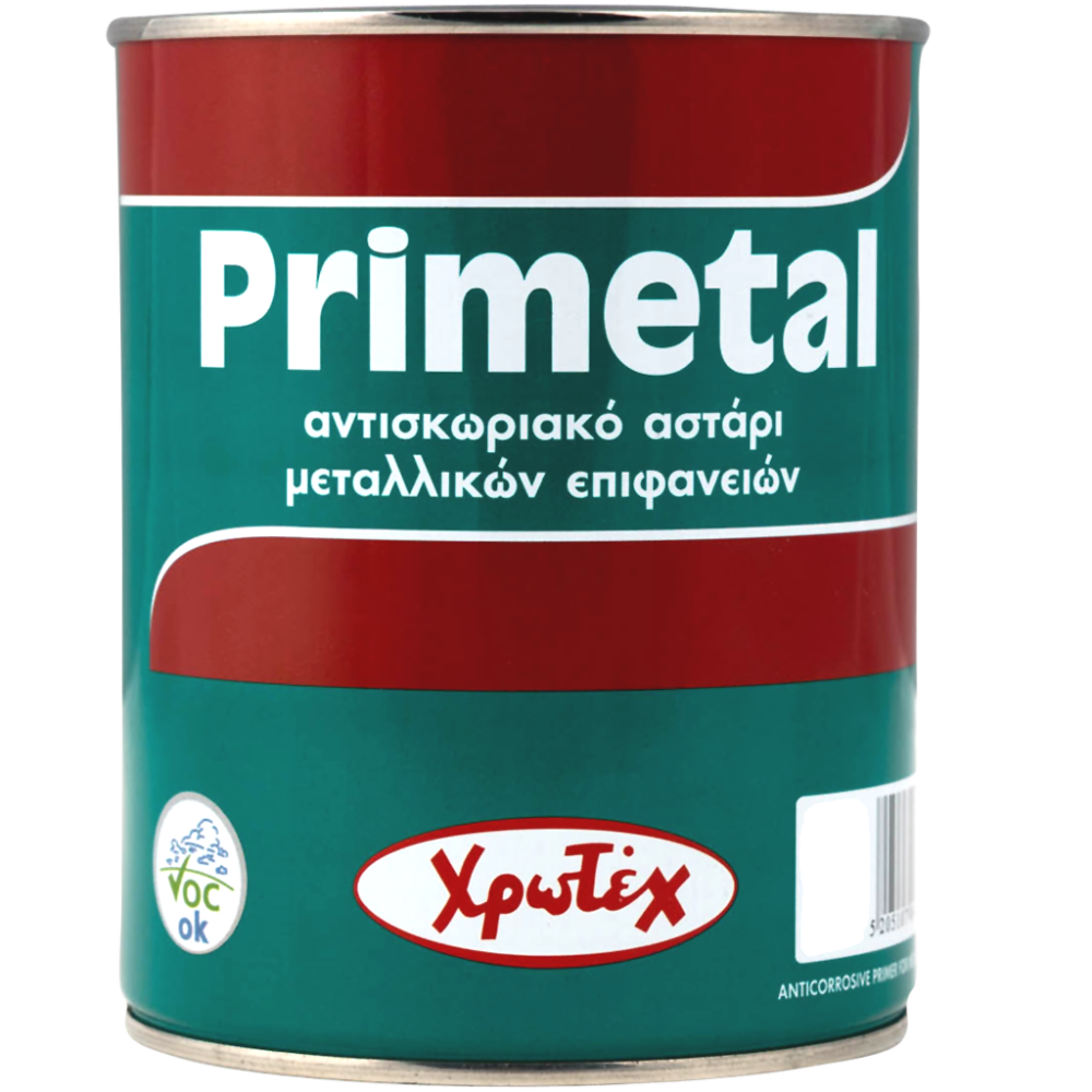 Primetal Αντισκωριακό Αστάρι Μεταλλικών Επιφανειών, Πορτοκαλί 0,75L – Χρωτεχ