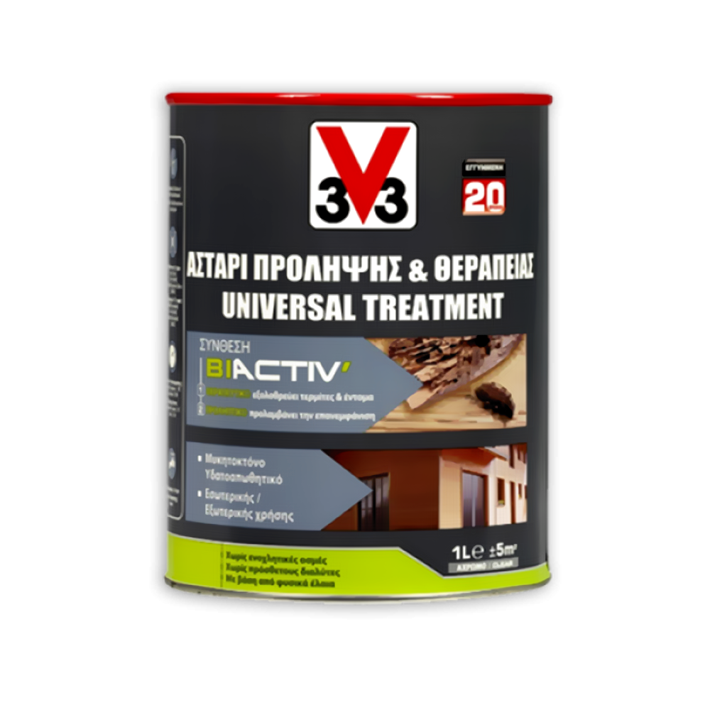 3V3 Universal Treatment Biactiv - Συντηρητικό ξύλου νερού πρόληψης & θεραπείας - 1lt