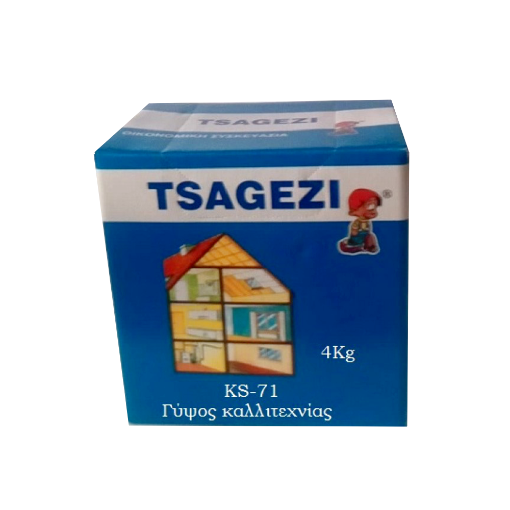 TSAGEZI ΛΕΥΚΟΣ ΓΥΨΟΣ ΚΑΛΛΙΤΕΧΝΙΑΣ 4KG KS-71