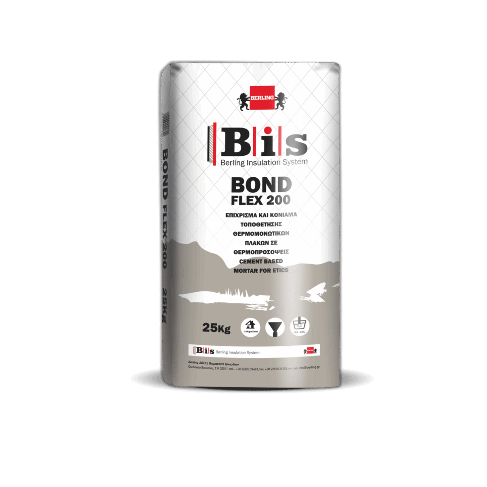 Berling Bis Bond Flex 200 Κόλλα Θερμομονωτικών Πλακών Λευκή 25kg